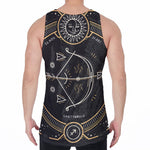 Vintage Sagittarius Zodiac Sign Print Men's Velvet Tank Top