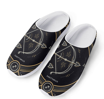 Vintage Sagittarius Zodiac Sign Print Mesh Casual Shoes