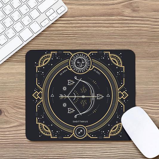Vintage Sagittarius Zodiac Sign Print Mouse Pad