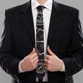 Vintage Sagittarius Zodiac Sign Print Necktie