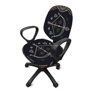 Vintage Sagittarius Zodiac Sign Print Office Chair Cover