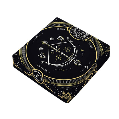 Vintage Sagittarius Zodiac Sign Print Outdoor Seat Cushion Cover