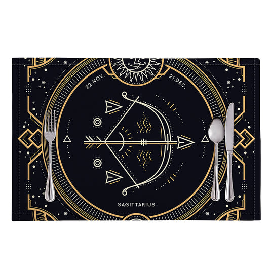 Vintage Sagittarius Zodiac Sign Print Placemat