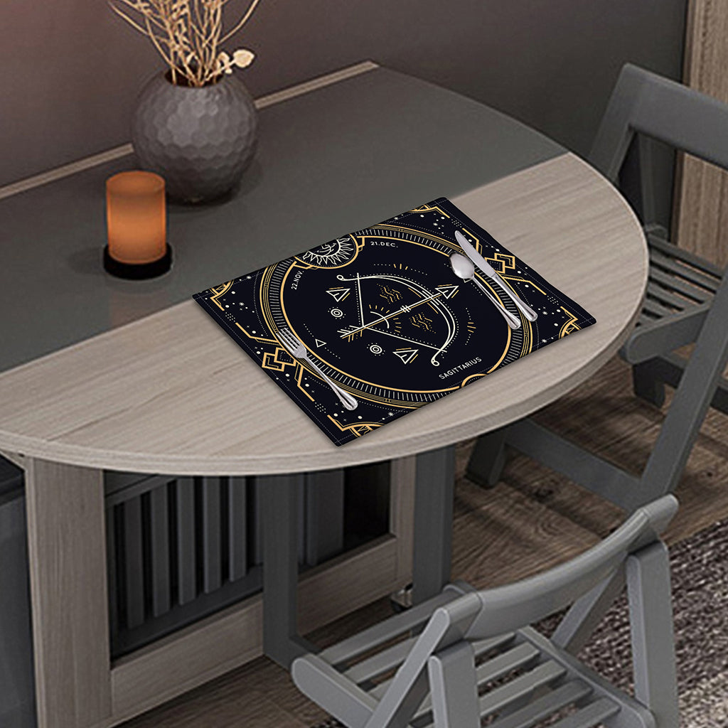 Vintage Sagittarius Zodiac Sign Print Placemat