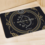 Vintage Sagittarius Zodiac Sign Print Polyester Doormat