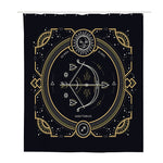Vintage Sagittarius Zodiac Sign Print Polyester Shower Curtain