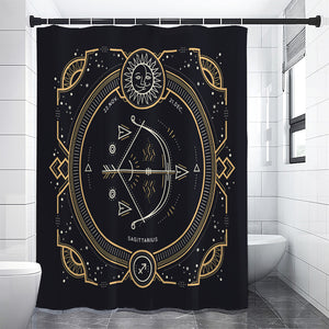 Vintage Sagittarius Zodiac Sign Print Premium Shower Curtain