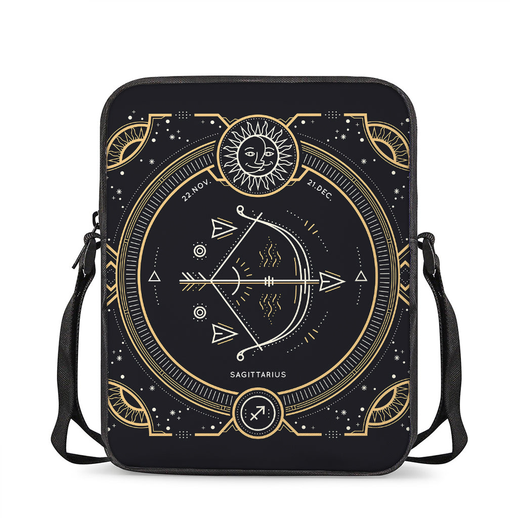Vintage Sagittarius Zodiac Sign Print Rectangular Crossbody Bag