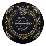 Vintage Sagittarius Zodiac Sign Print Round Blanket
