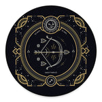 Vintage Sagittarius Zodiac Sign Print Round Floor Mat