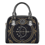 Vintage Sagittarius Zodiac Sign Print Shoulder Handbag