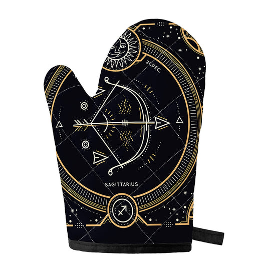 Vintage Sagittarius Zodiac Sign Print Single Oven Mitt