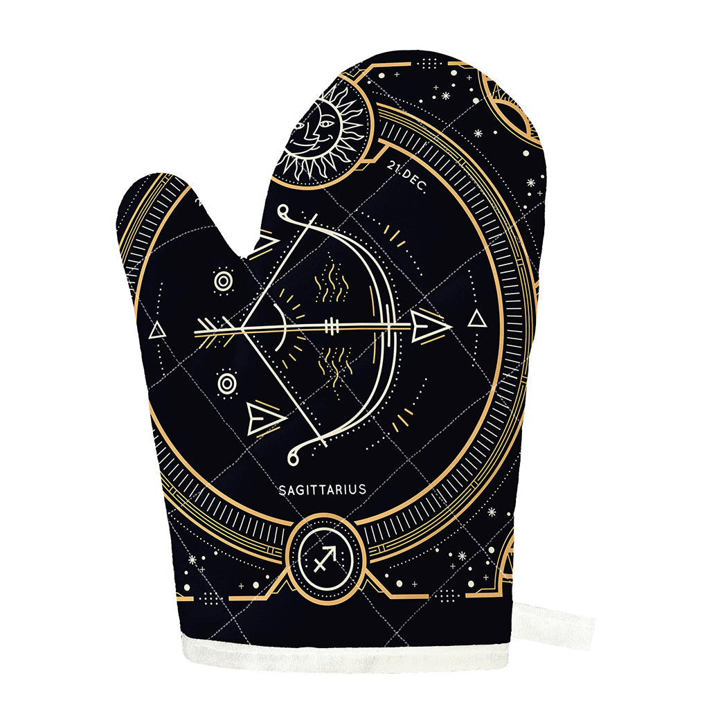 Vintage Sagittarius Zodiac Sign Print Single Oven Mitt