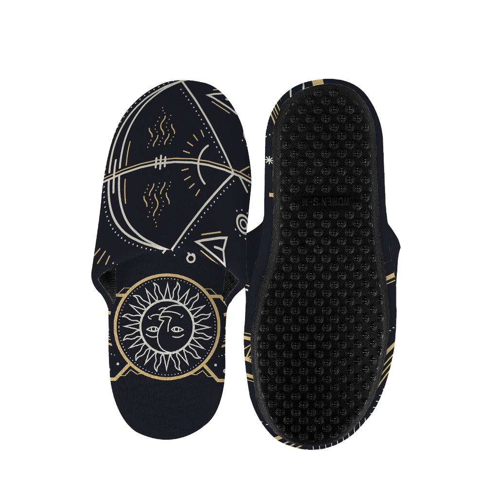 Vintage Sagittarius Zodiac Sign Print Slippers