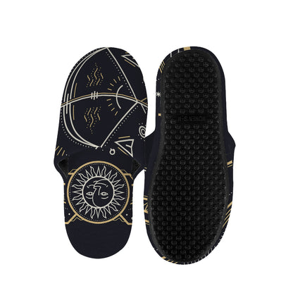 Vintage Sagittarius Zodiac Sign Print Slippers