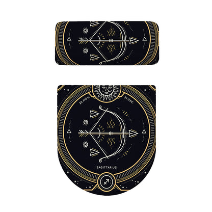 Vintage Sagittarius Zodiac Sign Print Toilet Lid And Tank Cover Set
