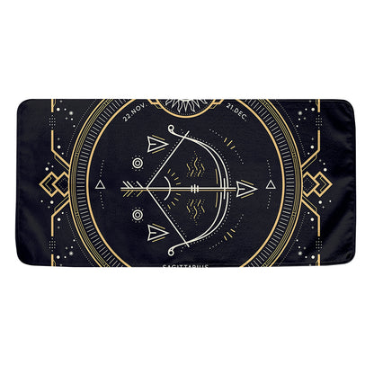 Vintage Sagittarius Zodiac Sign Print Towel