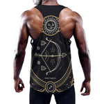 Vintage Sagittarius Zodiac Sign Print Training Tank Top