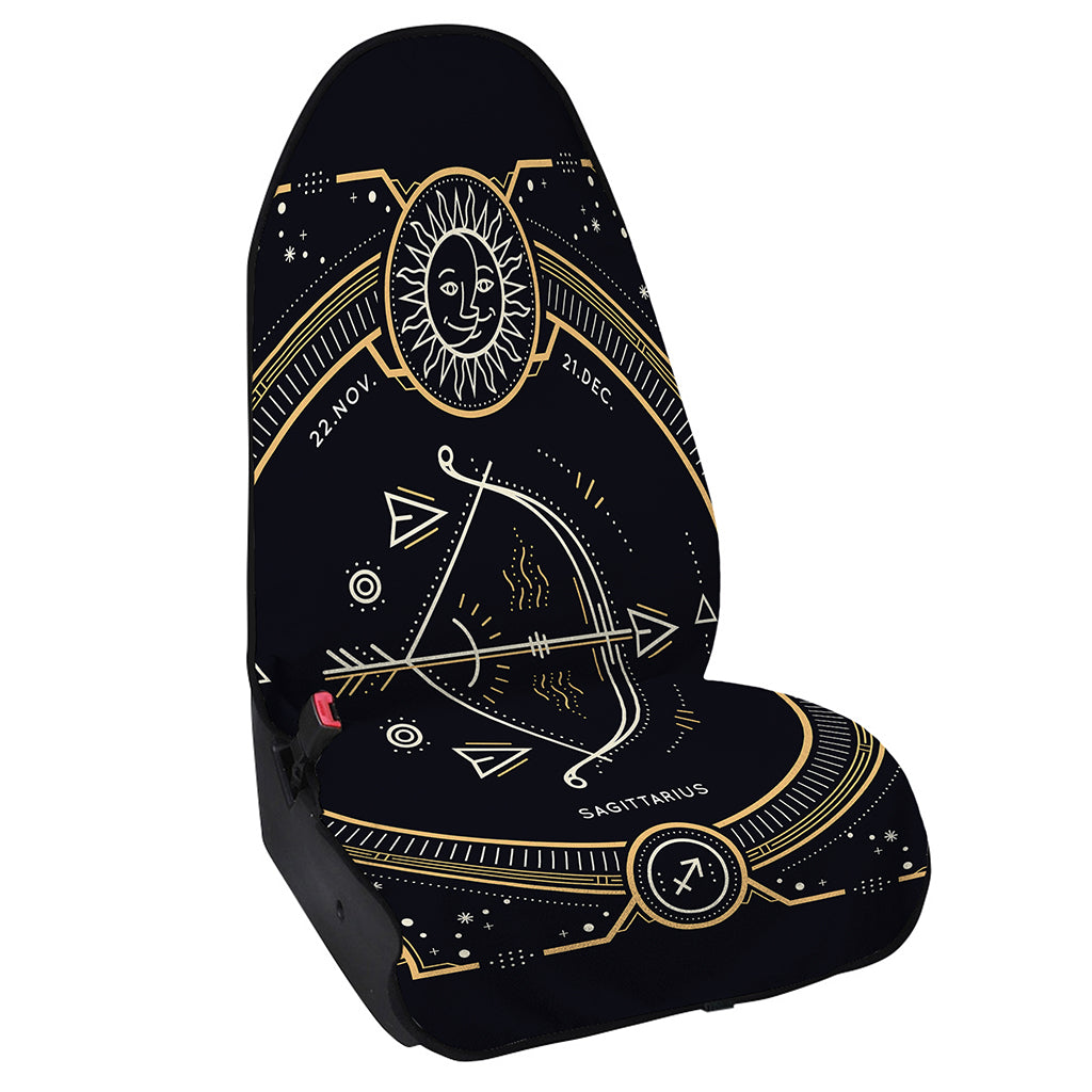 Vintage Sagittarius Zodiac Sign Print Waterproof Car Seat Cover