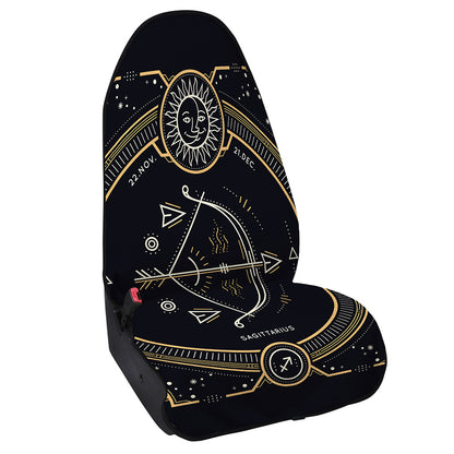 Vintage Sagittarius Zodiac Sign Print Waterproof Car Seat Cover