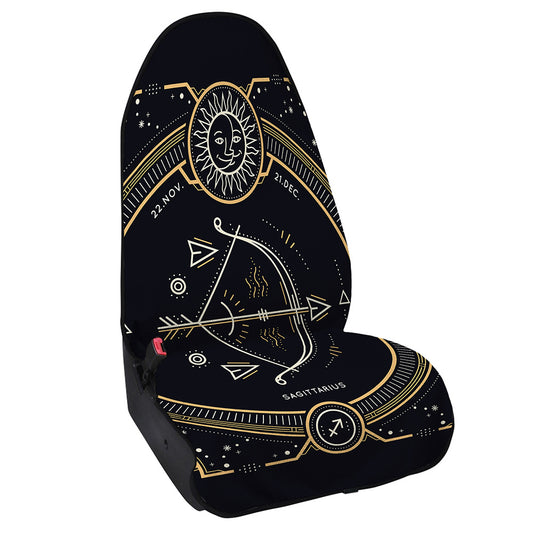 Vintage Sagittarius Zodiac Sign Print Waterproof Car Seat Cover