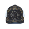 Vintage Sagittarius Zodiac Sign Print White Mesh Trucker Hat