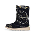 Vintage Sagittarius Zodiac Sign Print Winter Boots