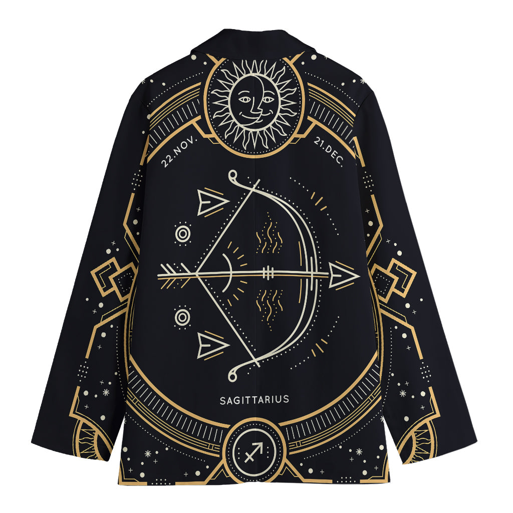 Vintage Sagittarius Zodiac Sign Print Women's Blazer