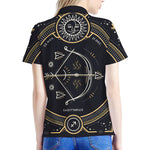 Vintage Sagittarius Zodiac Sign Print Women's Polo Shirt