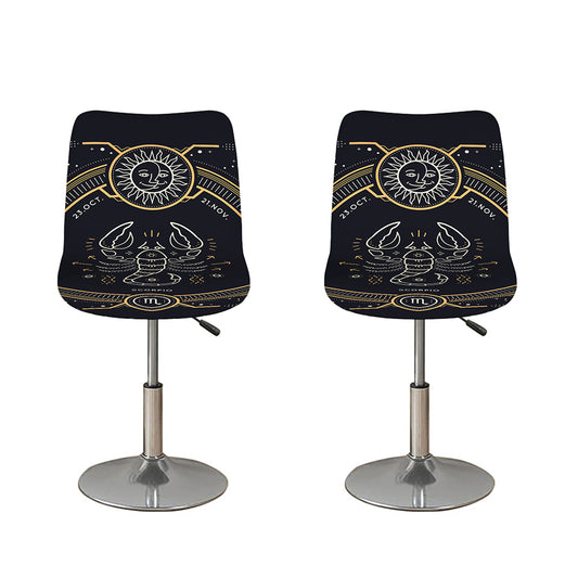 Vintage Scorpio Zodiac Sign Print Bar Stool Covers