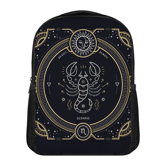Vintage Scorpio Zodiac Sign Print Casual Backpack