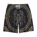 Vintage Scorpio Zodiac Sign Print Cotton Shorts