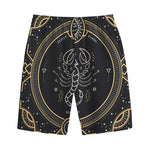 Vintage Scorpio Zodiac Sign Print Cotton Shorts
