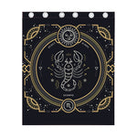 Vintage Scorpio Zodiac Sign Print Curtain