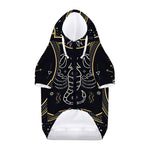 Vintage Scorpio Zodiac Sign Print Dog Zip Up Hoodie