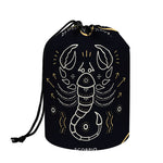 Vintage Scorpio Zodiac Sign Print Drawstring Makeup Bag