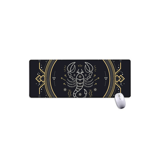 Vintage Scorpio Zodiac Sign Print Extended Mouse Pad