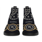 Vintage Scorpio Zodiac Sign Print Flat Ankle Boots