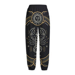 Vintage Scorpio Zodiac Sign Print Fleece Lined Knit Pants