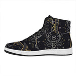 Vintage Scorpio Zodiac Sign Print High Top Leather Sneakers