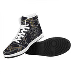Vintage Scorpio Zodiac Sign Print High Top Leather Sneakers