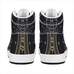 Vintage Scorpio Zodiac Sign Print High Top Leather Sneakers