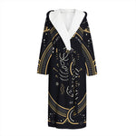 Vintage Scorpio Zodiac Sign Print Hooded Bathrobe