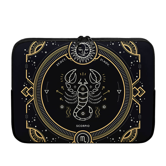 Vintage Scorpio Zodiac Sign Print Laptop Sleeve
