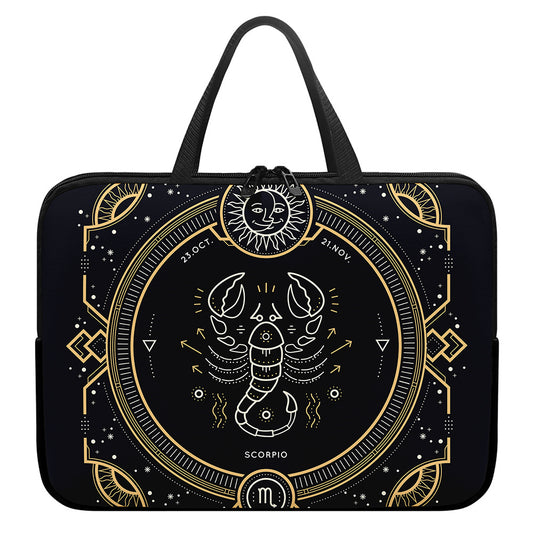 Vintage Scorpio Zodiac Sign Print Laptop Sleeve With Handle