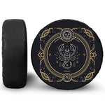 Vintage Scorpio Zodiac Sign Print Leather Spare Tire Cover