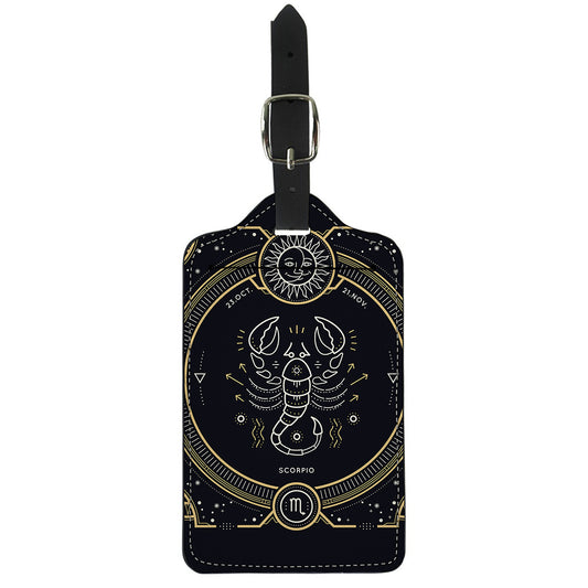 Vintage Scorpio Zodiac Sign Print Luggage Tag