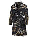 Vintage Scorpio Zodiac Sign Print Men's Bathrobe
