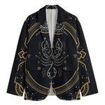 Vintage Scorpio Zodiac Sign Print Men's Cotton Blazer
