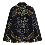 Vintage Scorpio Zodiac Sign Print Men's Cotton Blazer
